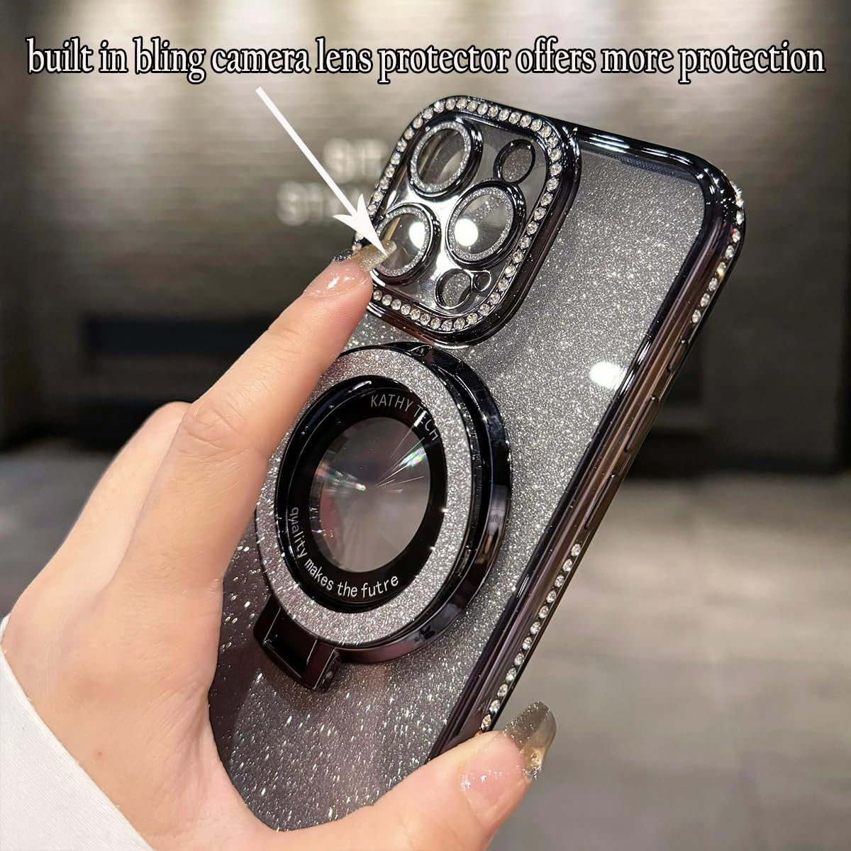 Protective Phone Case with Lens Protection Film, Edge Drill, Flash Powder & Anti-Wrestling Bracket – Compatible with iPhone 11–16 Pro Max/16E