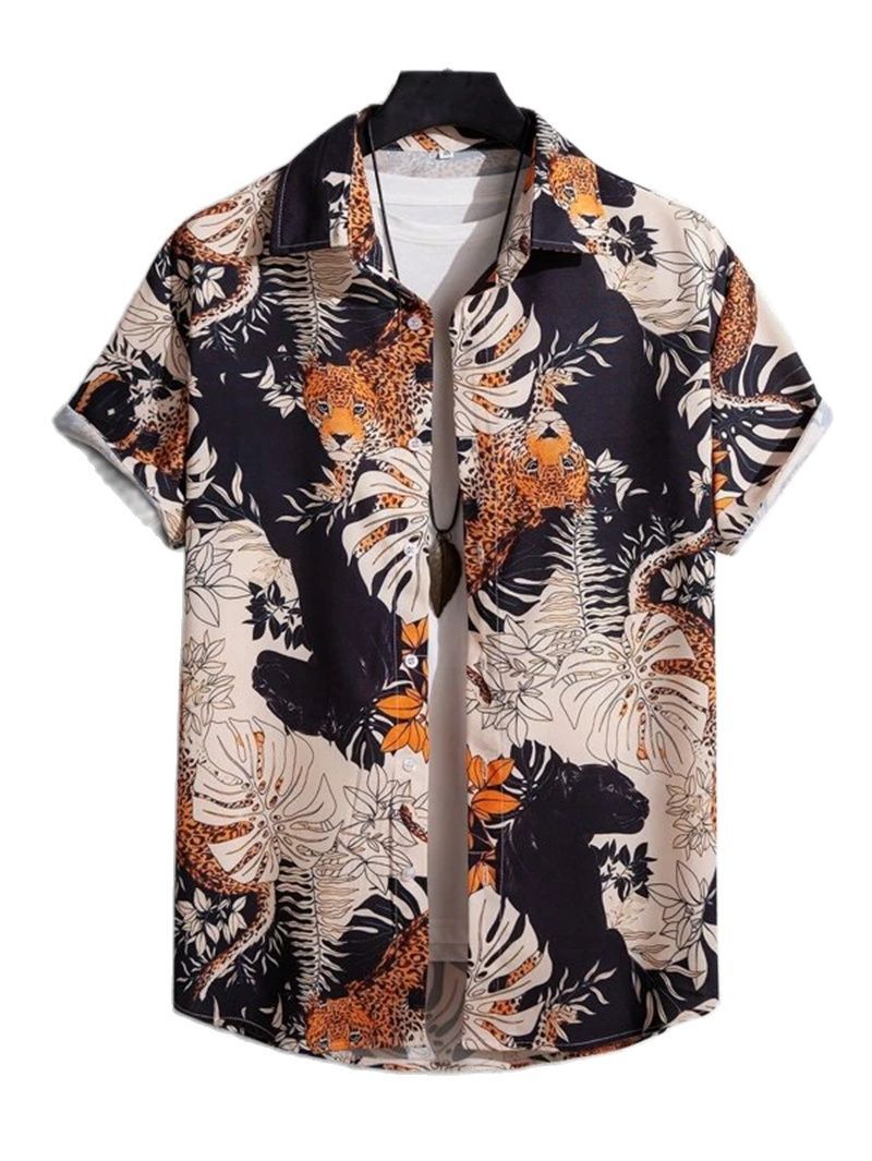 Vintage Shirt Hawaiian Loose Breathable Men's Clothing