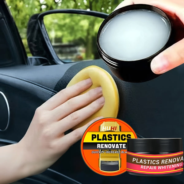 Multi-Purpose Car Restoration Kit: Plastic Parts Renewal, Interior Shine Wax, Tire Protector, Black Vehicle Yellowing Repair & Nano Crystal Coating, Car Modification Accessories
