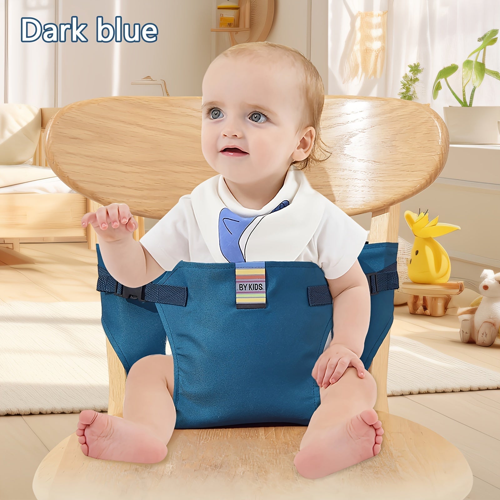 1Pack Children's Dining Safety Belt for High Chairs, Foldable and Adjustable Buckle Design, Protective Gear for Babies Aged 0-3 Years During Travel, Outings, and Family Meals