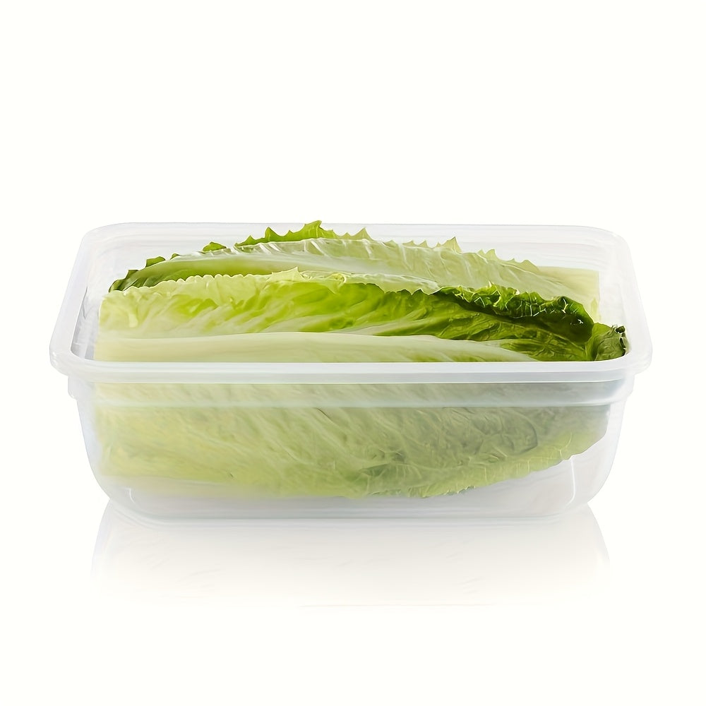 2/3pcs Rectangle Food Storage Container Set, Leakproof, Microwave Dishwasher Freezer Safe, Reusable, PP, Air-tight, Hand Wash, Latch Closure, Multipurpose, Non-Electric, with Lids, for Fruits, Vegetables, Meat,Outdoor Equipme