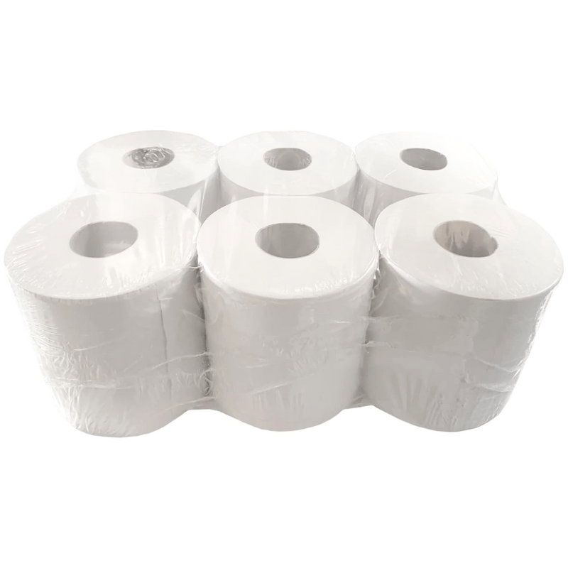 White Centrefeed Kitchen Rolls 6/12/18/24-pack White Paper Towels 2 Ply Embossed Paper Towels, Strong & Absorbent Home & Kitchen Rolls, White, Multi-Fold Double Layer Tissue Roll, Household Cleaning Suppliers, White Centrefee