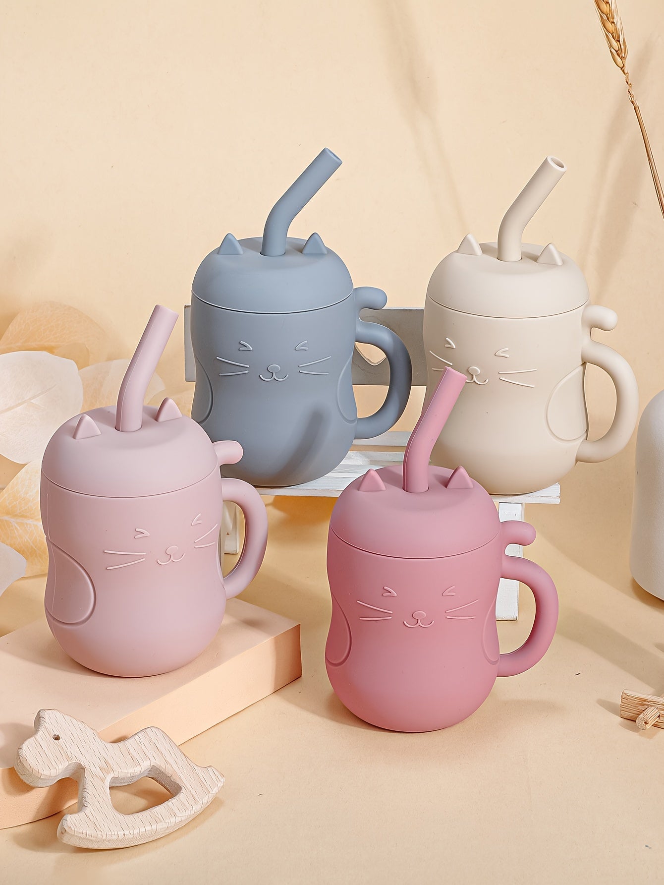 Soft Learning Cup – Leak-Proof 6oz Silicone Training Cup with Lid & Straw, Easy-Grip Portable Feeding Cup for Beginners, Food-Grade Material