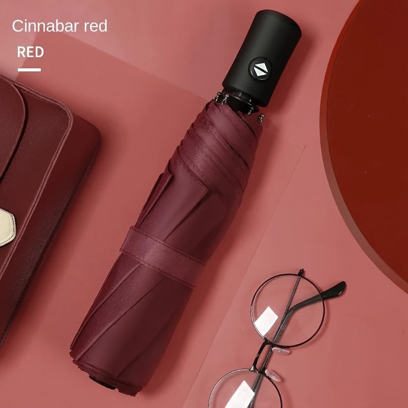 Automatic Golf Umbrella – 8-Rib Windproof UV-Protection Design with 38in/98cm Canopy, Compact Folding, Ergonomic Handle, Heavy-Duty Travel Umbrella for Men & Women, Outdoor Sports & Adventures