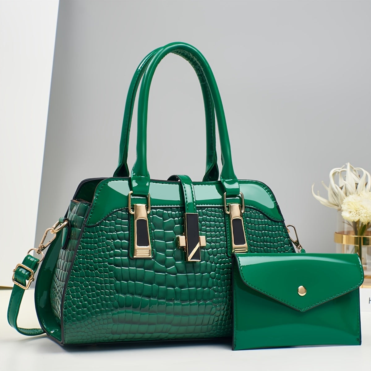 Gift for Mom And Family New Large Capacity Two-Piece Set Fashion Shoulder Handbag Handbag Women's Large Bag Thanksgiving Gift