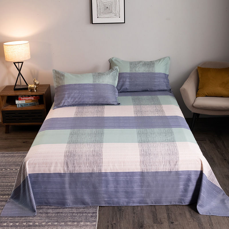 Washed Cotton Hostel Bed Sheets: Durable and comfortable sheets designed for students, perfect for hostel living.