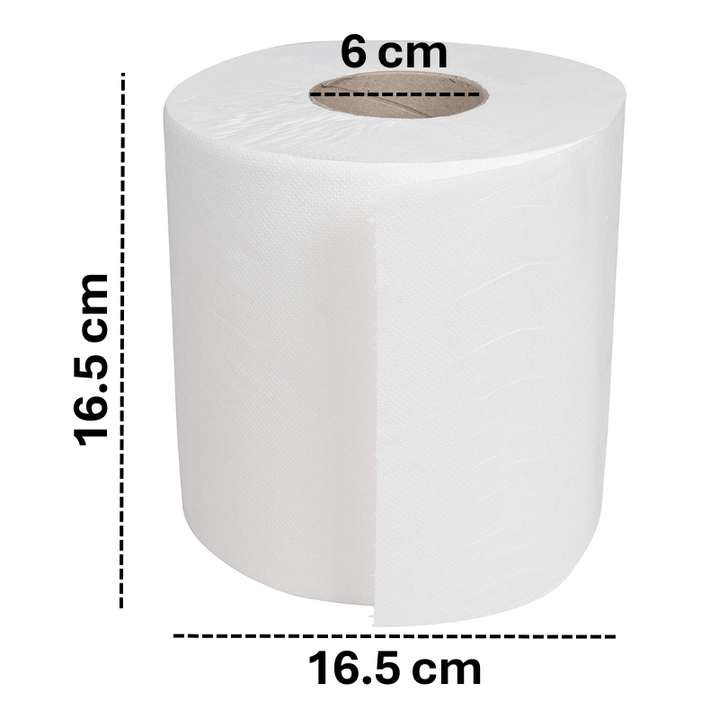 White Centrefeed Kitchen Rolls 6/12/18/24-pack White Paper Towels 2 Ply Embossed Paper Towels, Strong & Absorbent Home & Kitchen Rolls, White, Multi-Fold Double Layer Tissue Roll, Household Cleaning Suppliers, White Centrefee