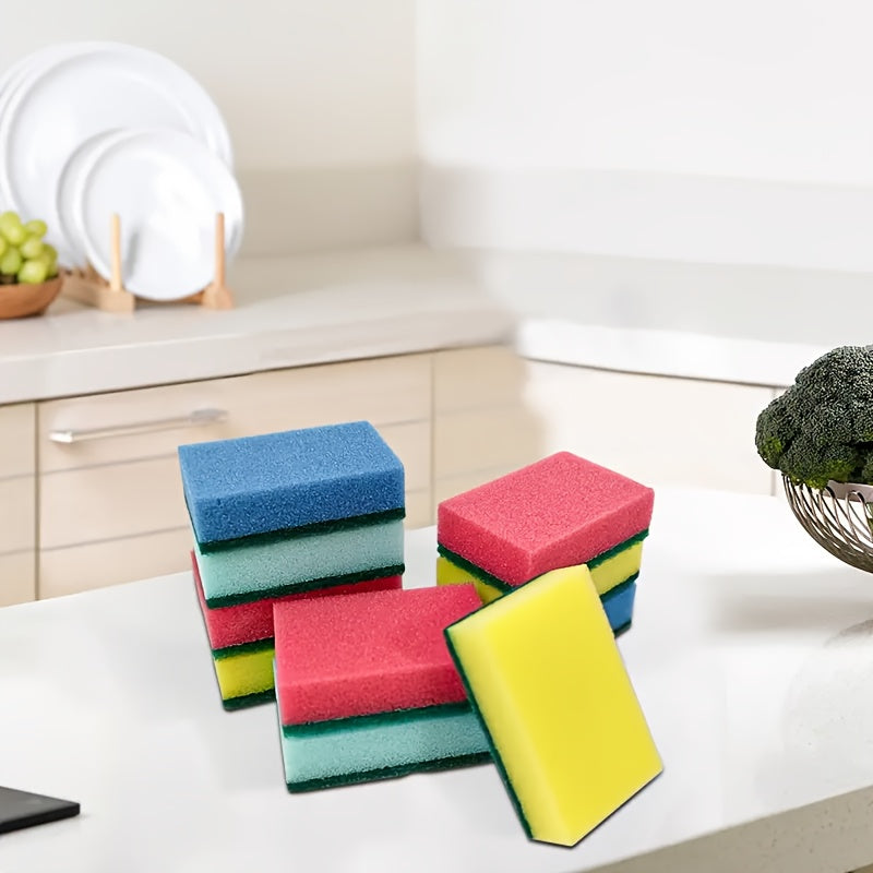 Dishwashing Sponges , Colorful 18/36/46 , Multi-Purpose Quick-Dry Plate Sponges , High-Density Sponge Cloths , Kitchen Supplies , Household Cleaning Dish Scrub Wipes
