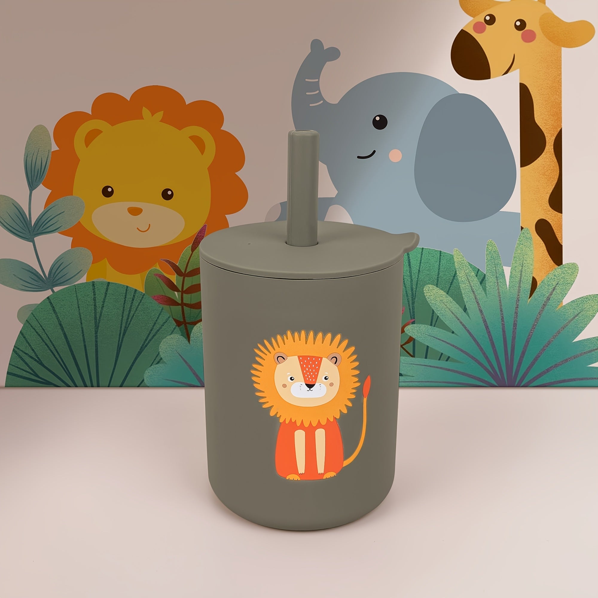 TYRY.HU 6oz Mini Water Cup for Kids - Portable, Unbreakable Silicone Training Cup with Straw & Lid, Food Grade, Ideal for Toddlers & Beginners, Perfect for Thanksgiving & Christmas Gifts, Water Cup For Kids