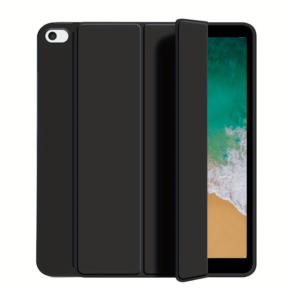 For iPad 11th Gen/10th/9th/8th/7th/6th/5th/ Air 1/2/3/Pro 9.7/10.5 Slim Tri-Fold Stand Case with Pencil Holder - Auto Sleep/Wake, Adjustable Stand, Lightweight Soft TPU Cover, Modern Travel Case For A16, Auto Sleep/wake Featu