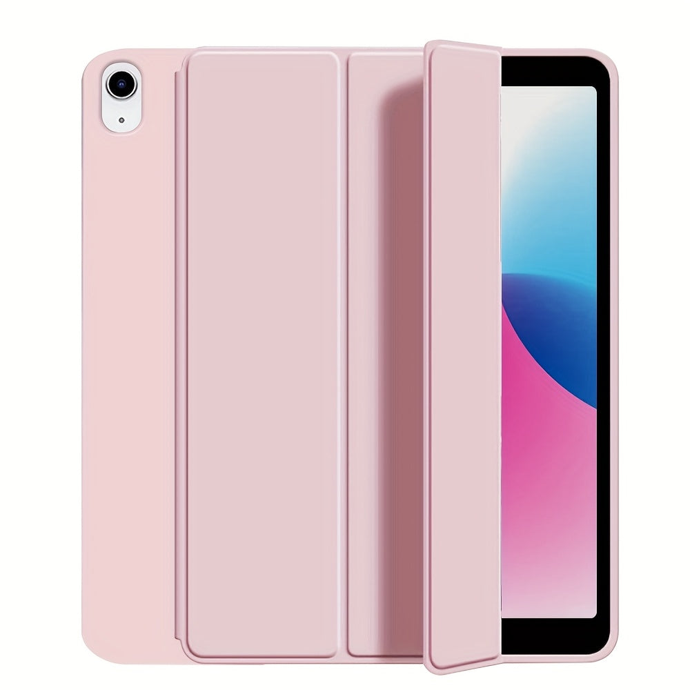 For iPad 11th Gen/10th/9th/8th/7th/6th/5th/ Air 1/2/3/Pro 9.7/10.5 Slim Tri-Fold Stand Case with Pencil Holder - Auto Sleep/Wake, Adjustable Stand, Lightweight Soft TPU Cover, Modern Travel Case For A16, Auto Sleep/wake Featu