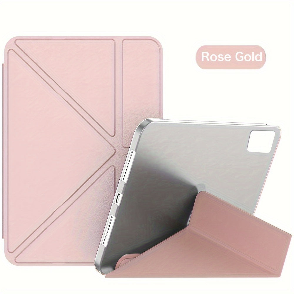 Foldable Lightweight Hard Shell Case for iPad Air 1-9, for iPad 5th-11, for iPad Mini 5-4, Artificial Leather with Adjustable Stand - Protective Cover for 26.67cm to 27.69cm Models