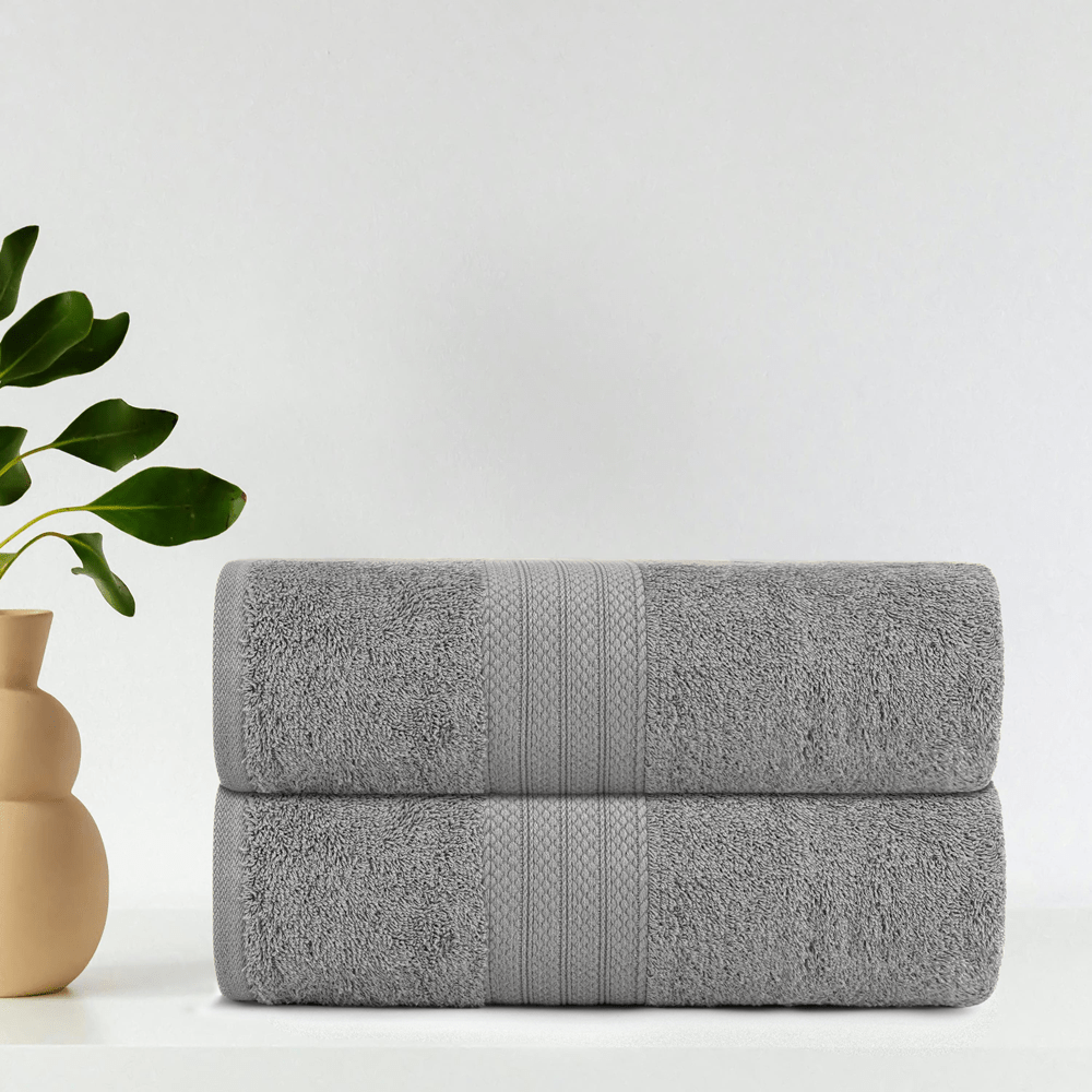 2x Premium Jumbo Bath Sheet Highly Absorbent and Quick Dry 100% Egyptian Cotton 90 X 170 Cm