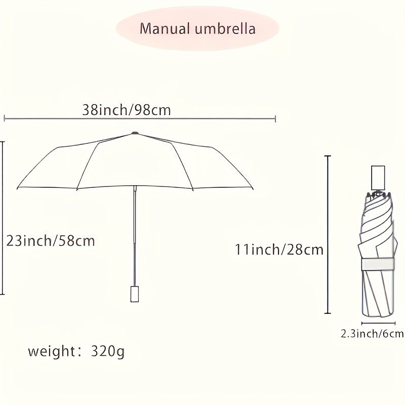 Automatic Golf Umbrella – 8-Rib Windproof UV-Protection Design with 38in/98cm Canopy, Compact Folding, Ergonomic Handle, Heavy-Duty Travel Umbrella for Men & Women, Outdoor Sports & Adventures