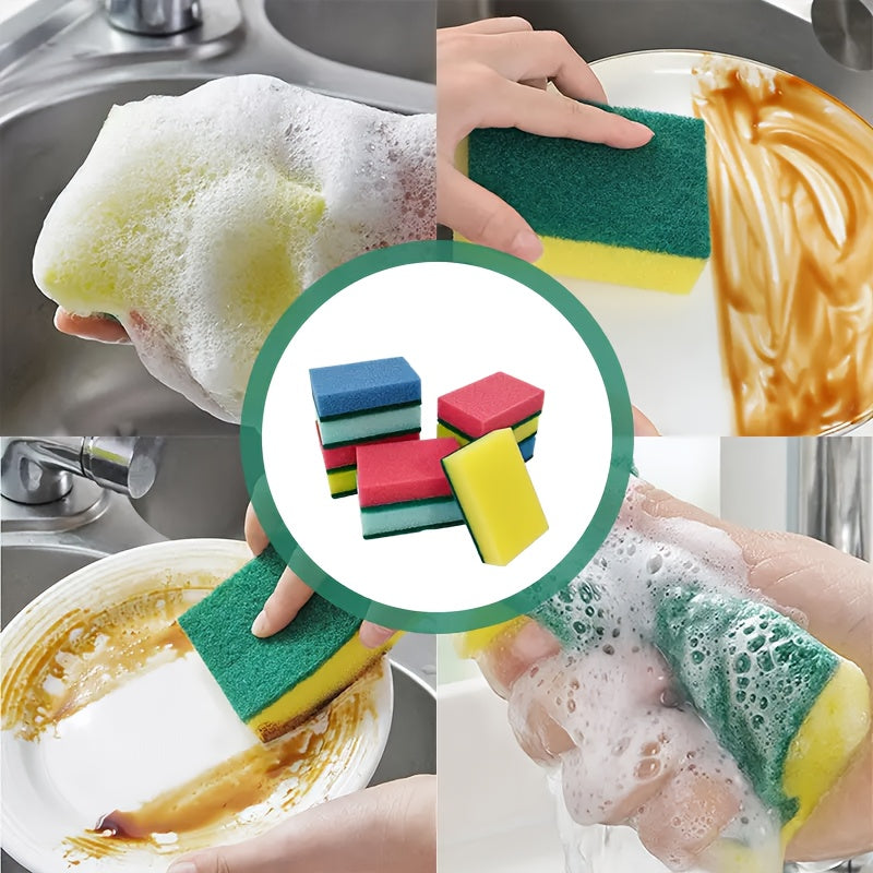 Dishwashing Sponges , Colorful 18/36/46 , Multi-Purpose Quick-Dry Plate Sponges , High-Density Sponge Cloths , Kitchen Supplies , Household Cleaning Dish Scrub Wipes