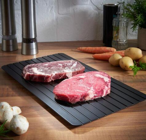 Quick Defrost Thaw Tray: Defrosting Tray for Meat and Frozen Food. Quickly Defrost in Microwave Without Electricity. Frozen Food Kitchen Accessories.