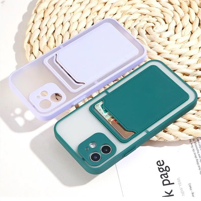 Applicable To Case Card Case TPU Two-in-one Scrub Skin Feel