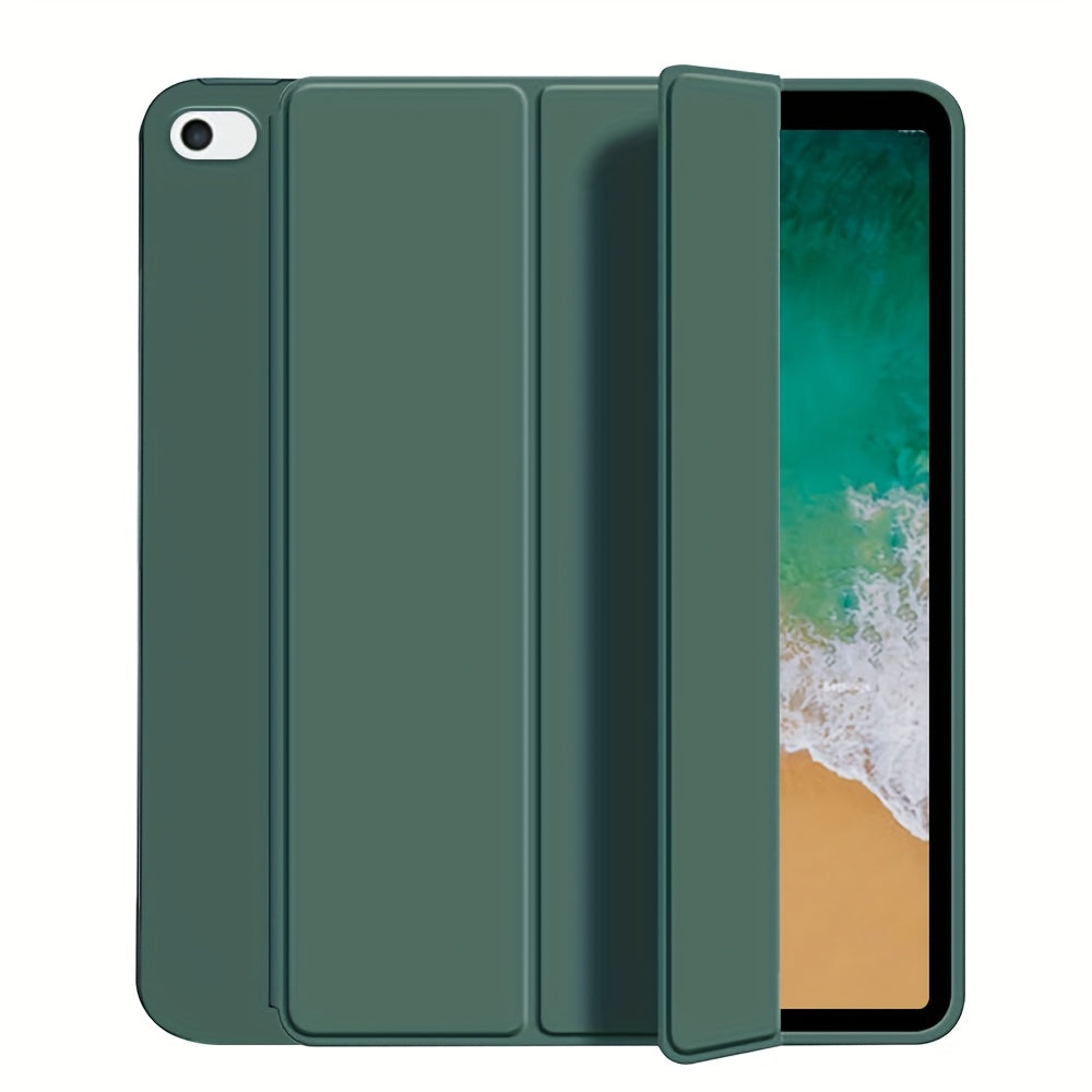 For iPad 11th Gen/10th/9th/8th/7th/6th/5th/ Air 1/2/3/Pro 9.7/10.5 Slim Tri-Fold Stand Case with Pencil Holder - Auto Sleep/Wake, Adjustable Stand, Lightweight Soft TPU Cover, Modern Travel Case For A16, Auto Sleep/wake Featu