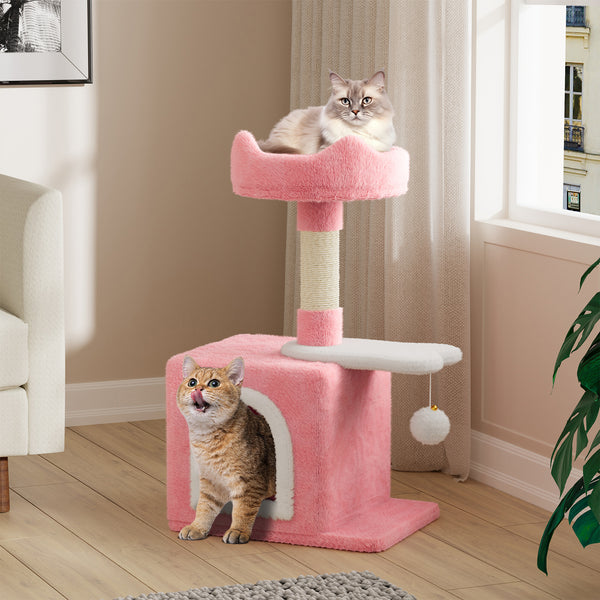 Dogat Double-deck Cat Tree Scratching Post Kitten Climbing Tower Activity Centre