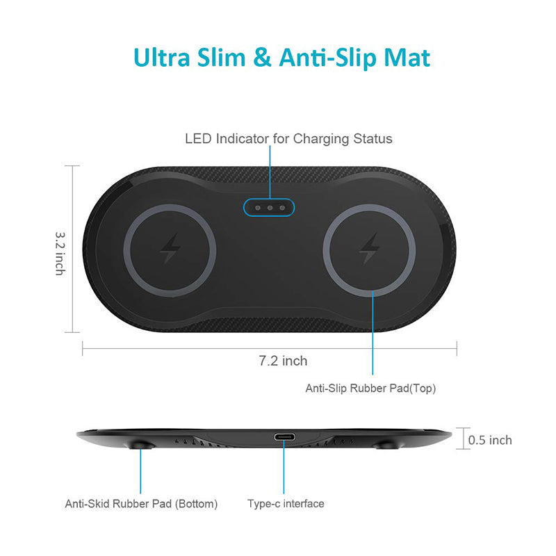 Wireless Charger Dual Mobile Phone Charger