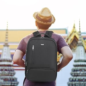 Travel Laptop Backpack with USB Port - Water Resistant 15.6 Inch Computer Bag for Work, School & Casual Use (Men/Women)