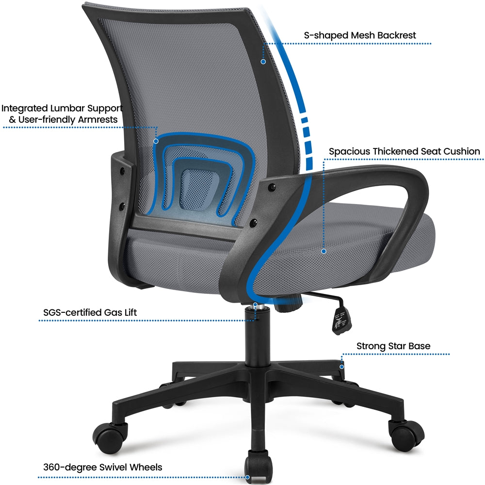 Costoffs Desk Chair, Computer Chair, Executive Chair, Mesh Computer Chair, Mid-Back Desk Chair, Mid Back Office Chair, Computer Mesh Chair, Height Adjustable Computer Chair, Office Chair
