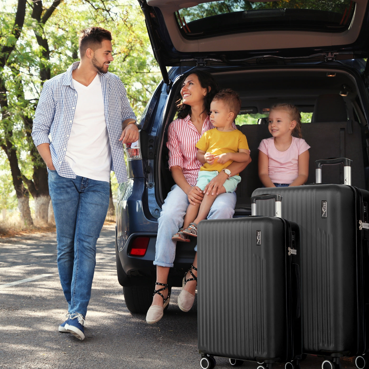 LUGG 65 x 25 x 44cm Vacay Suitcase ABS Luggage with TSA Indent Lock, Aluminium Trolley Handle, 360° Spinner Wheels, Water-Resistant & Durable Material - Airline Compatible (24inch)