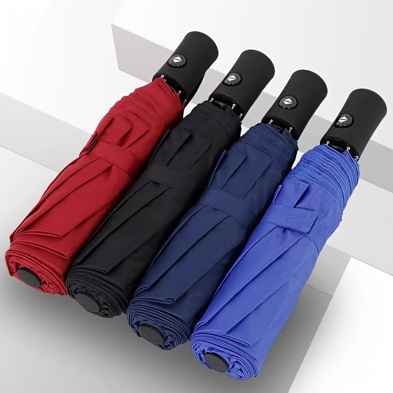 Automatic Golf Umbrella – 8-Rib Windproof UV-Protection Design with 38in/98cm Canopy, Compact Folding, Ergonomic Handle, Heavy-Duty Travel Umbrella for Men & Women, Outdoor Sports & Adventures