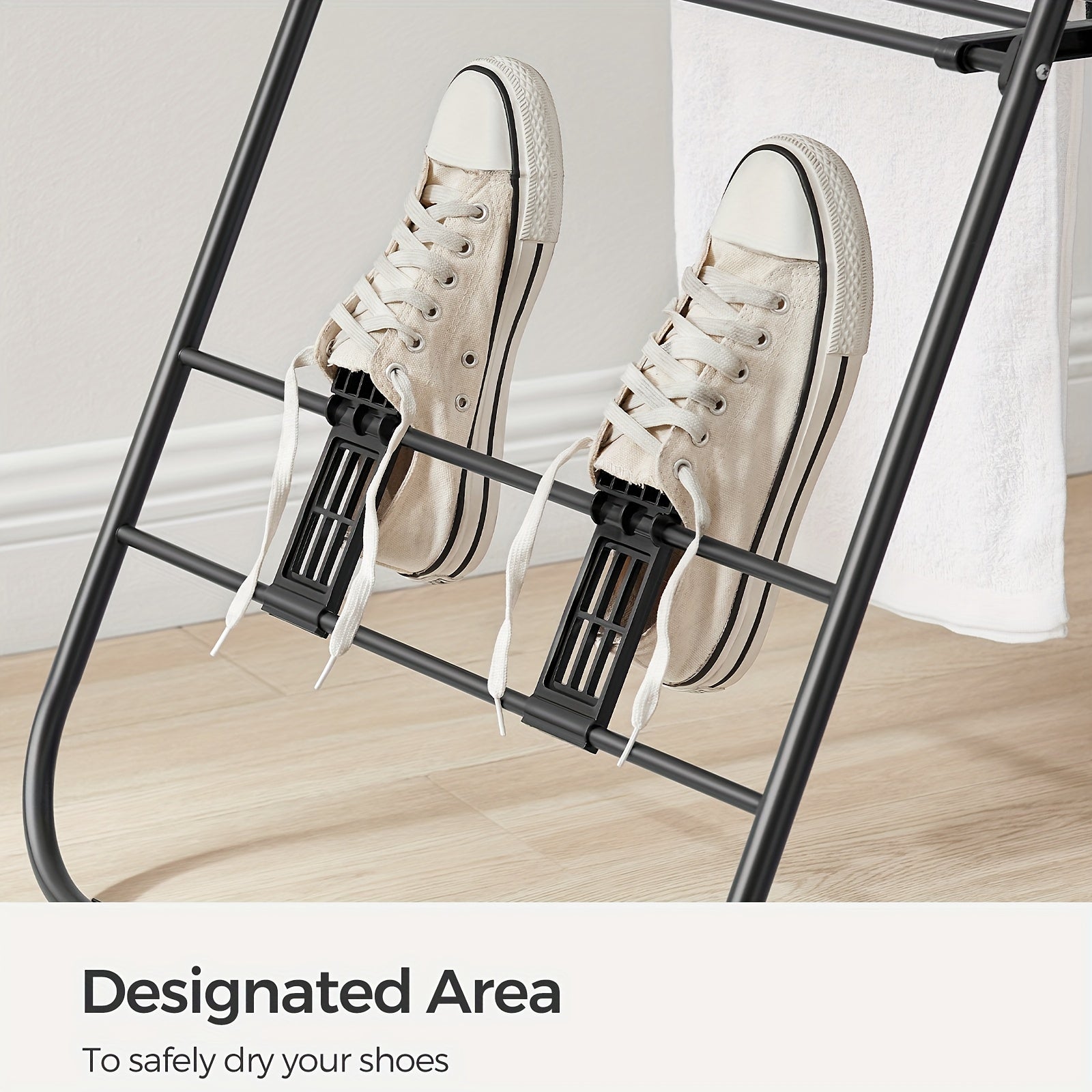 Heavy-Duty Steel Foldable Clothes Drying Rack with Height-Adjustable Wings & Free-Standing Design - Heavy-Duty Laundry Airer with Multiple Horizontal Bars, Space-Saving Indoor/Outdoor Clothes Dryer for Home, Apartment, Dorm,