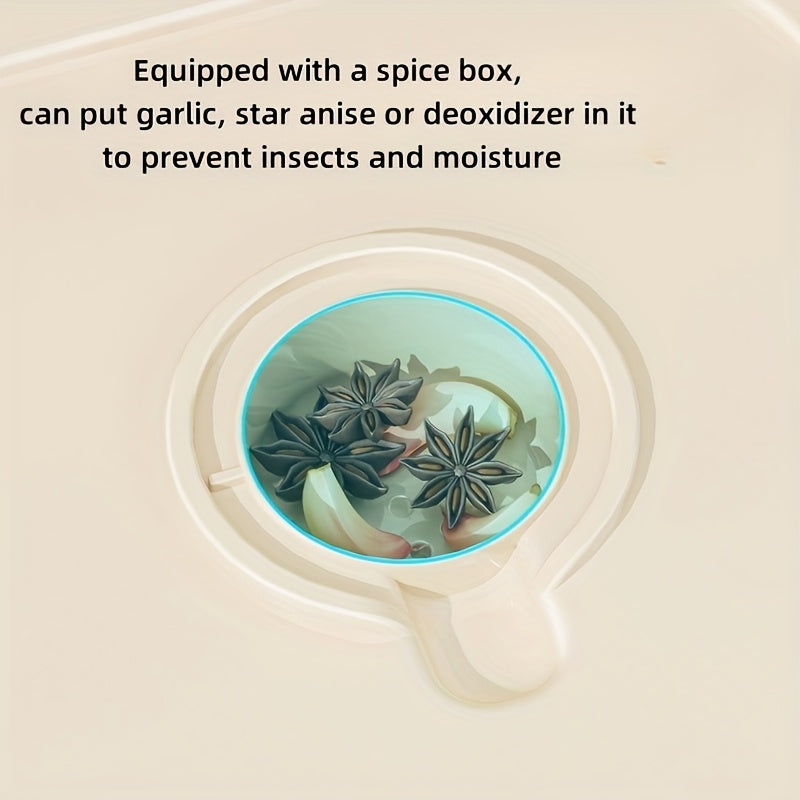 Automatic Rice Dispenser – Large Capacity Sealed & Moisture-Proof Grain Storage Container with Measuring Cup for Rice, Flour, Pet Food