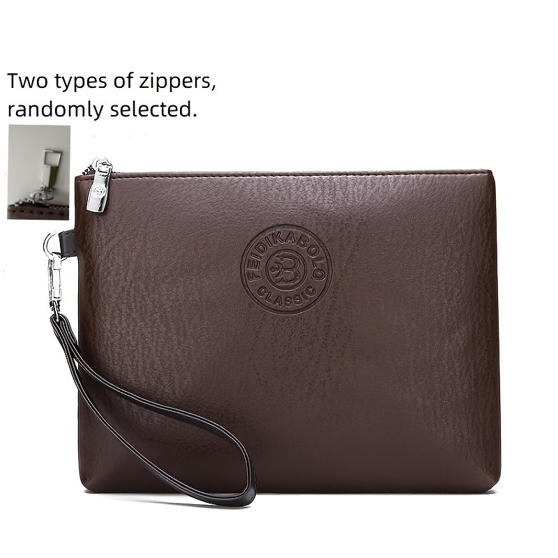 Stylish Envelope Wrist Bag for Men - Soft, Spacious, and Practical Handbag for Daily Commute, Work, and Travel - Ideal Accessory for Modern Men on-the-go