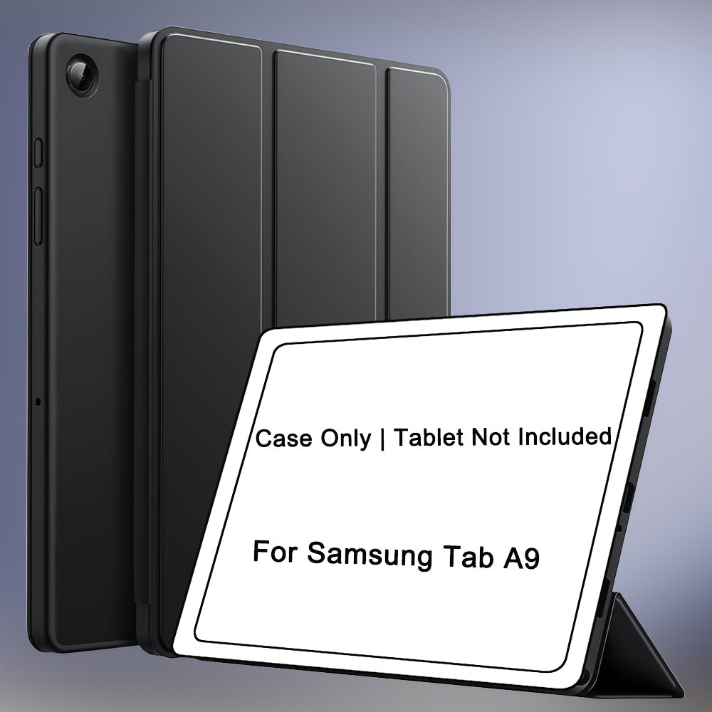 Case for Samsung Galaxy Tab A9 Plus 11-Inch 2023 (SM-X210 SM-X215), for Tab A9/A8/A7 Lite/S7/S8/S9/S10 FE, Soft Smooth Back Protective Cover, Lightweight, Scratch-Resistant, Anti-Slip, Foldable Stand, Auto Sleep/Wake Function