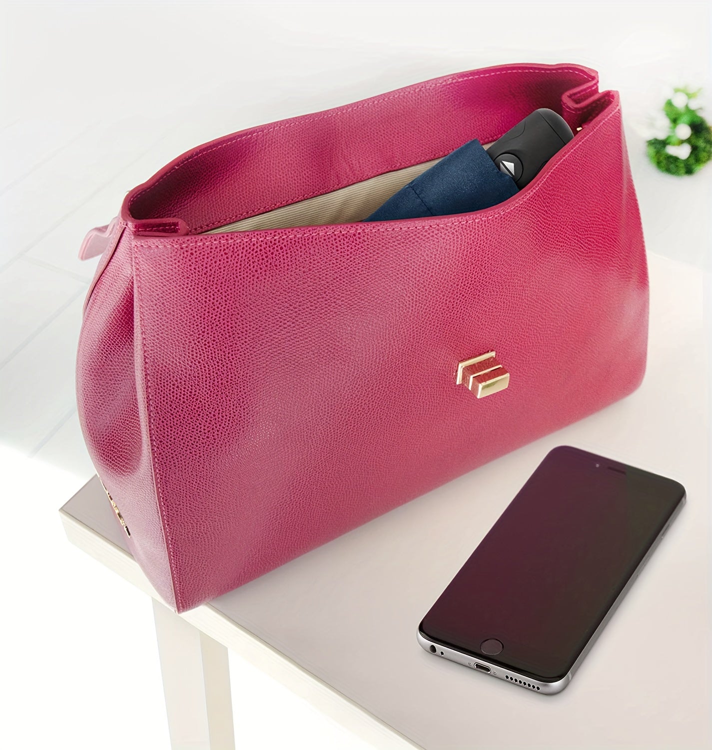 Windproof Automatic Oversized Umbrella – 10-Rib Folding Business Umbrella with Sun Protection, Auto Open/Close, Professional Unisex Design for Daily Use