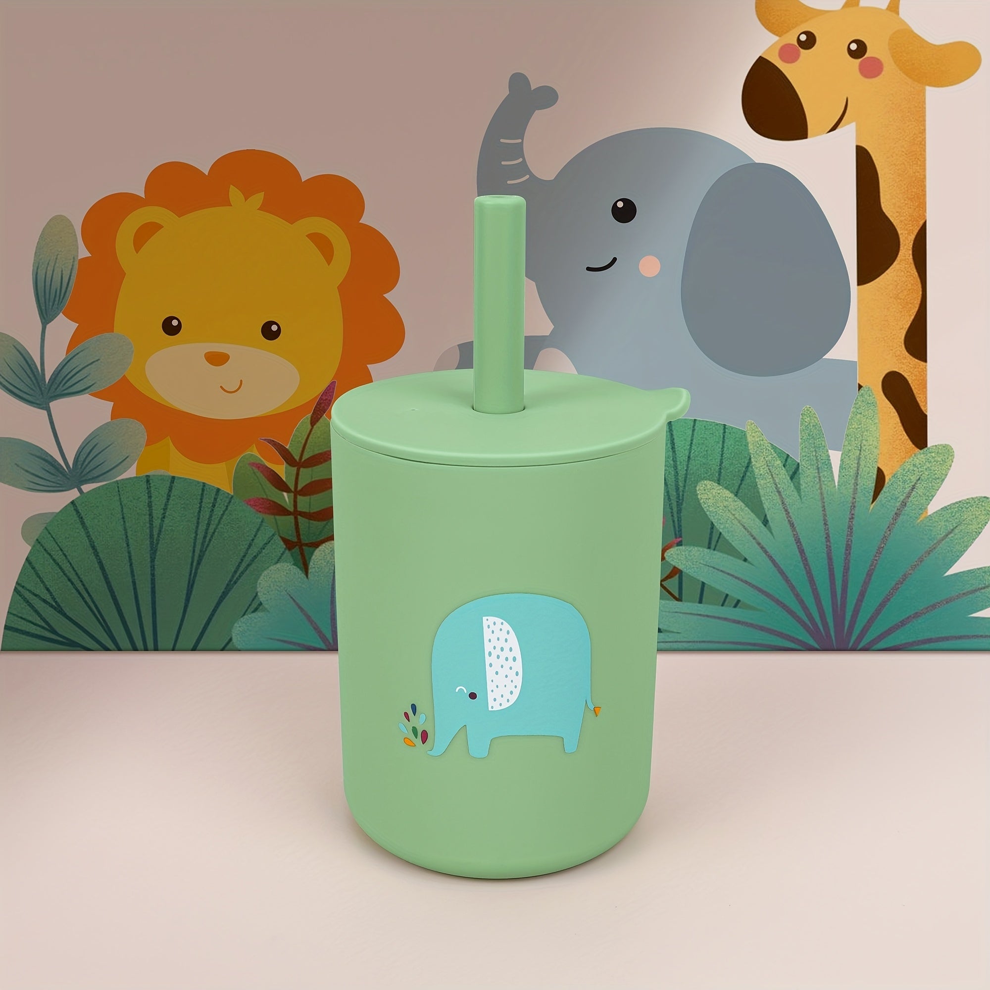 TYRY.HU 6oz Mini Water Cup for Kids - Portable, Unbreakable Silicone Training Cup with Straw & Lid, Food Grade, Ideal for Toddlers & Beginners, Perfect for Thanksgiving & Christmas Gifts, Water Cup For Kids