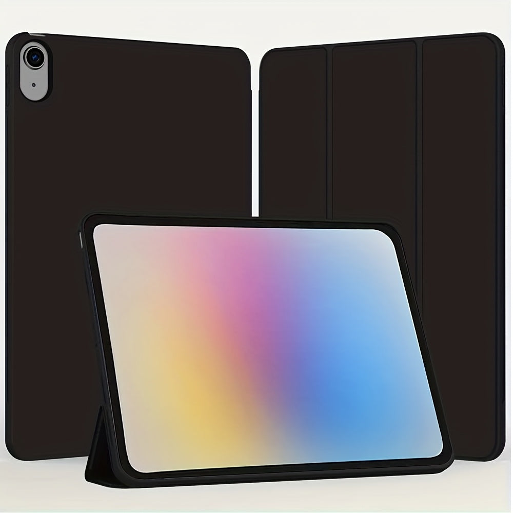 Case for iPad (A16) 11th generation 27.94cm 2025 new compatible iPad 10th generation shell 2022 10.9-inch three fold stand intelligent protective cover soft TPU back shell automatic wake-up/sleep, Tablet Stand Case, Smart Wak