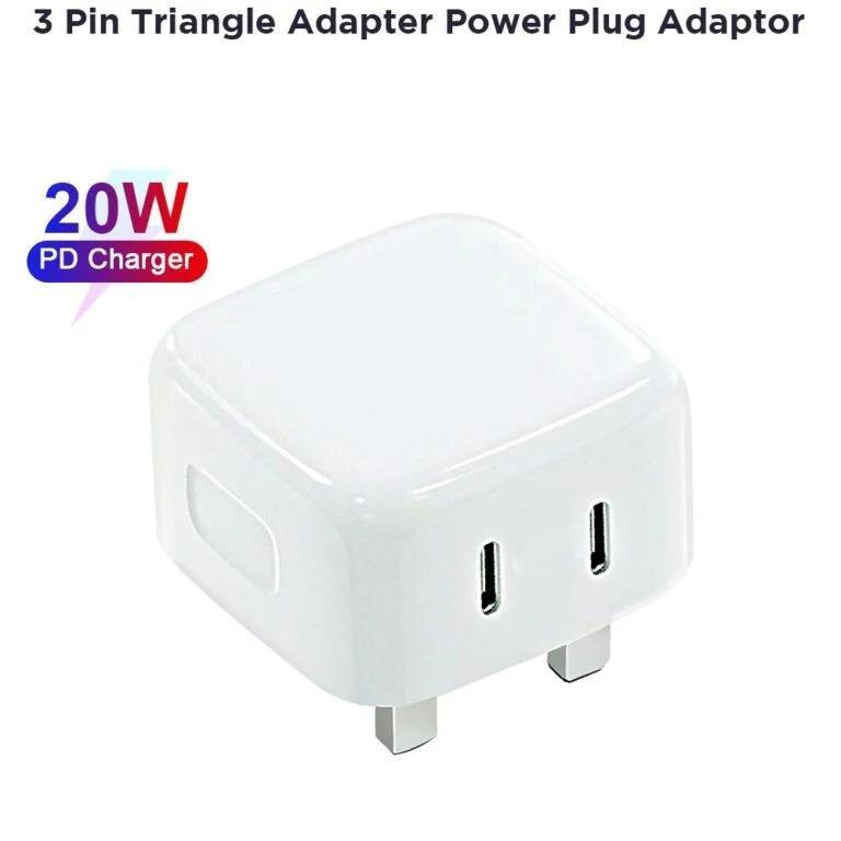 Dual USB-C PD Wall Charger – Compact Fast Charging Adapter for Phones & Tablets