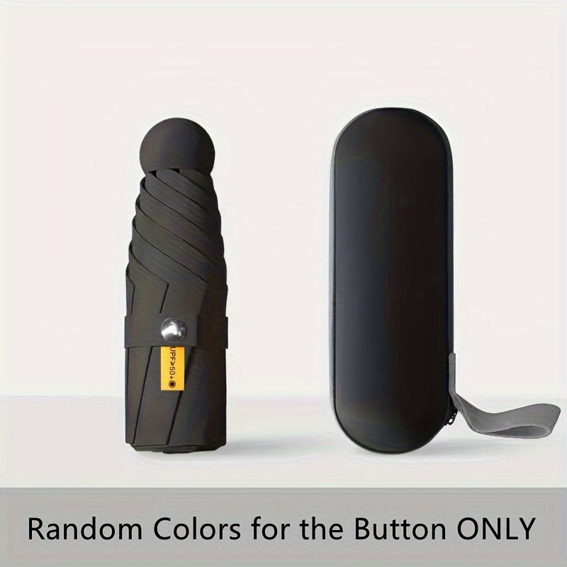 Six-Rib Capsule Pocket Umbrella – Compact, Portable, Lightweight Mini Umbrella for Men, Women & Kids, Windproof and Easy to Carry