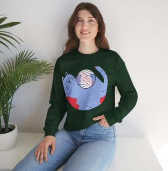 Round Neck Loose Autumn And Winter European And American Printed Sweatshirt