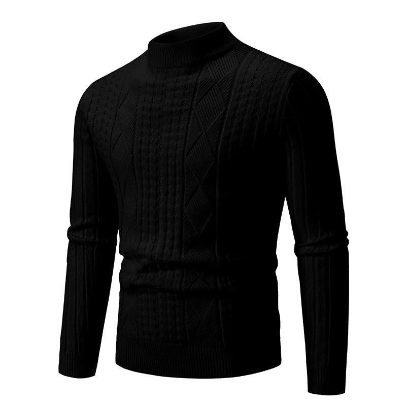 Men's Sweater Woven Casual Sweater Pullover Sweater Bottoming Shirt