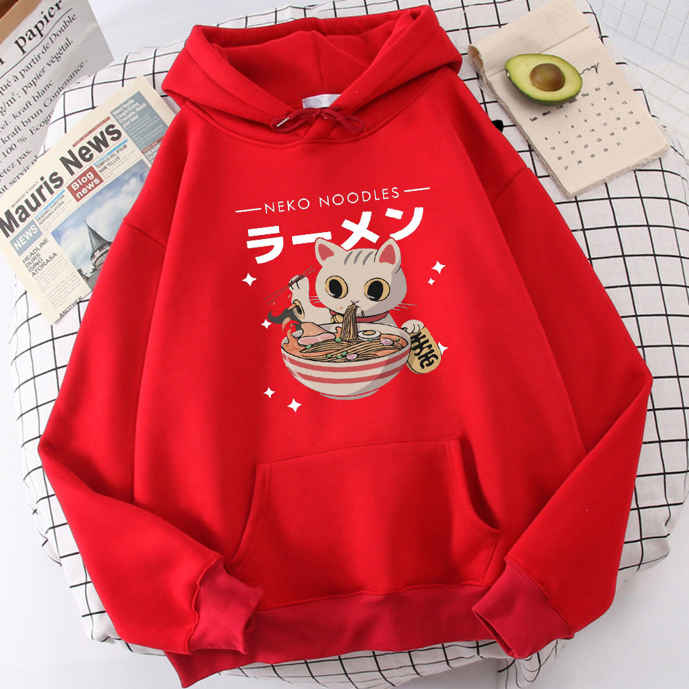 Fashion Cat Print Women's Pullover