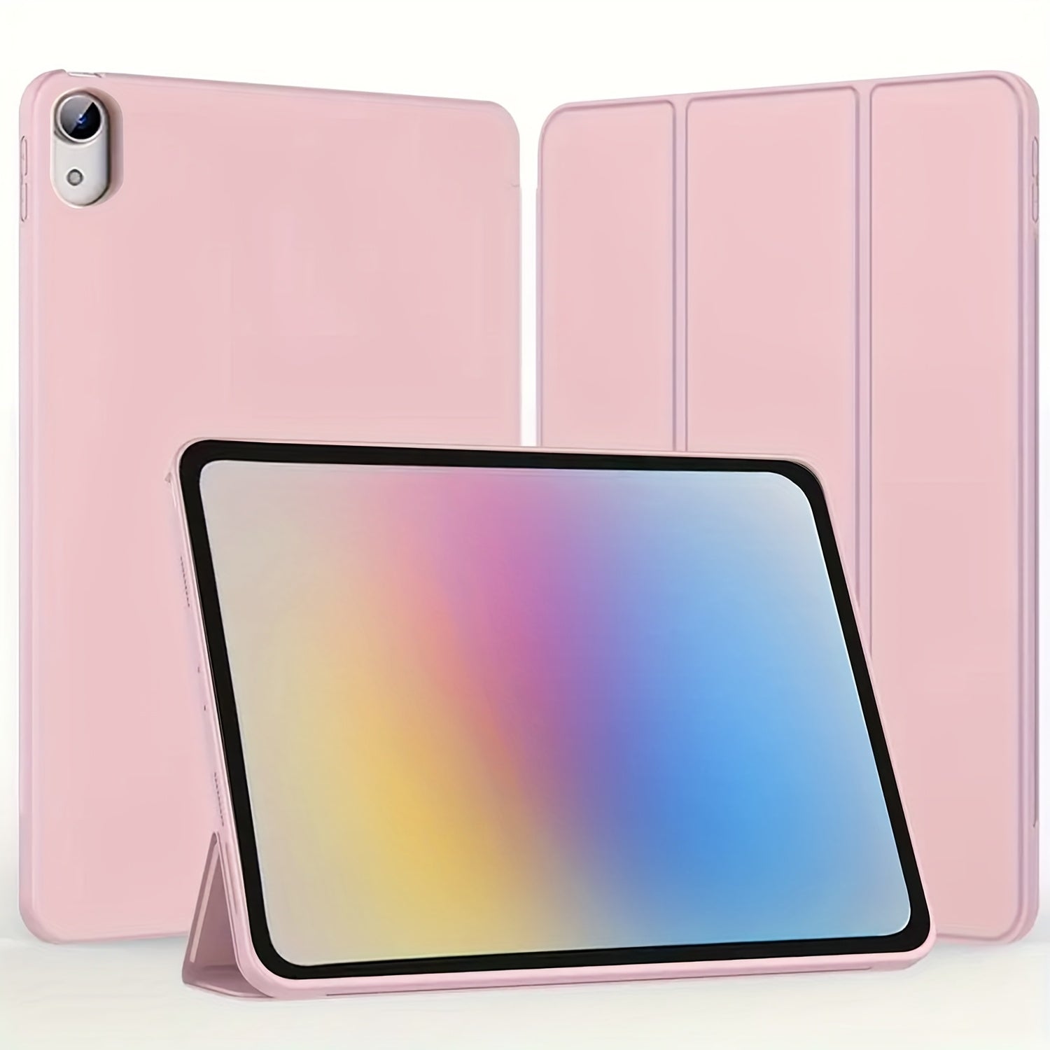 Case for iPad (A16) 11th generation 27.94cm 2025 new compatible iPad 10th generation shell 2022 10.9-inch three fold stand intelligent protective cover soft TPU back shell automatic wake-up/sleep, Tablet Stand Case, Smart Wak