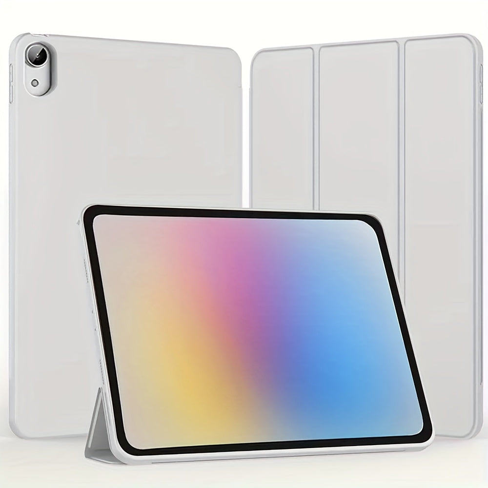 Case for iPad (A16) 11th generation 27.94cm 2025 new compatible iPad 10th generation shell 2022 10.9-inch three fold stand intelligent protective cover soft TPU back shell automatic wake-up/sleep, Tablet Stand Case, Smart Wak
