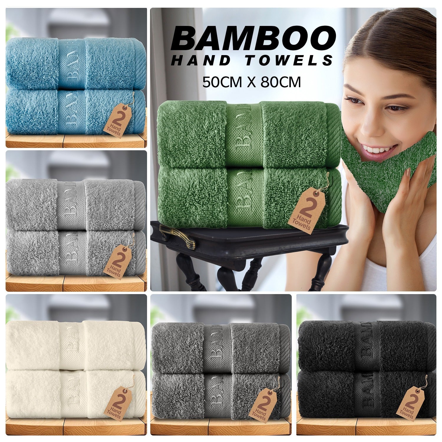 Multi-Purpose Ultra Soft & Highly Absorbent Towels for Bathroom, Gym, Kitchen, Face, Hands OR