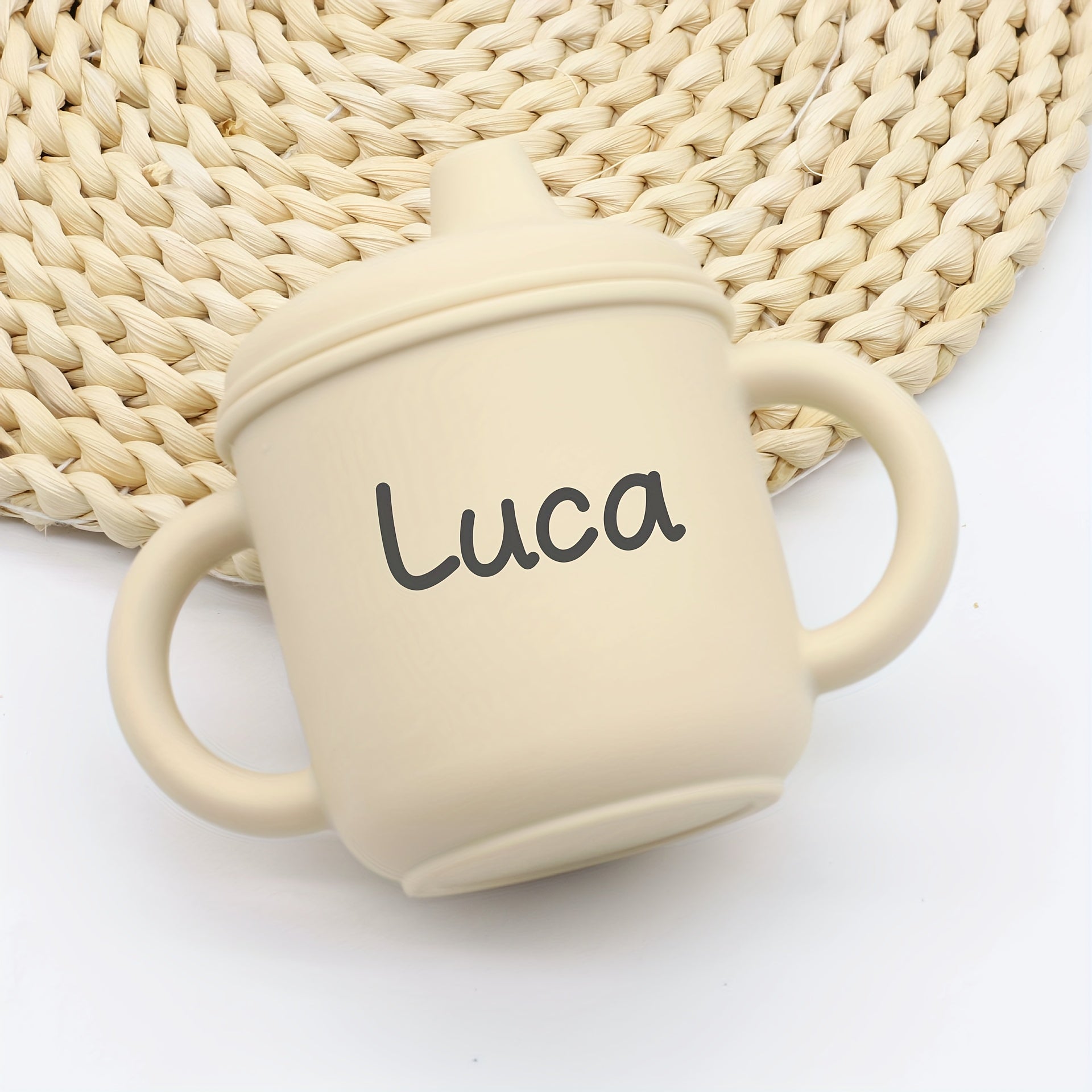 Personalized Silicone Drinking Cup for, Custom Engraved Sippy Cup, Tumbler, Perfect Gift for .