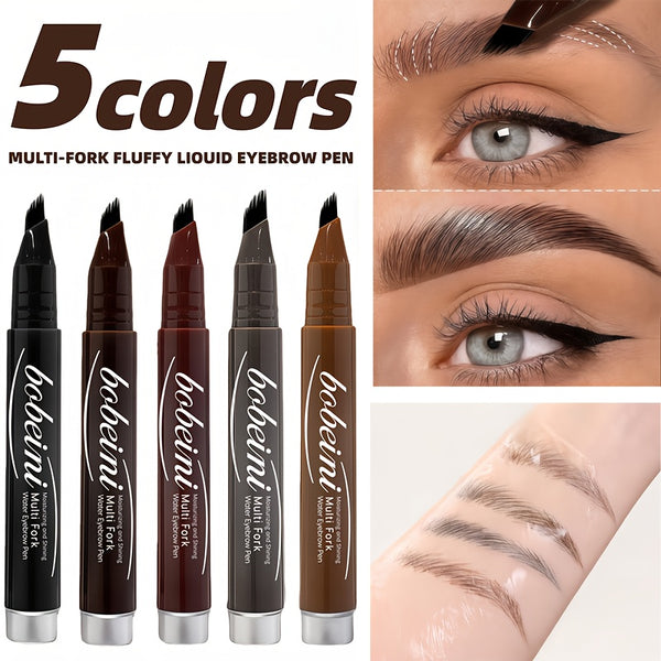 Dual-Effect Quick-Set Moisturizing Eyebrow Pencil | Multi-Fork Brush Design for Defined and Full Eyebrows, Waterproof and Sweat-Proof, Ideal for Halloween, Christmas, Valentine'S Day, Birthday Gifts