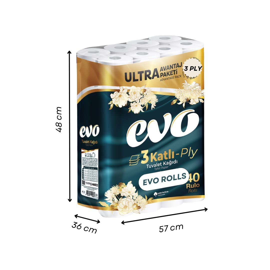 Luxury 120 Evo Toilet Rolls 3Ply Ultra Advantage Pack - Unscented