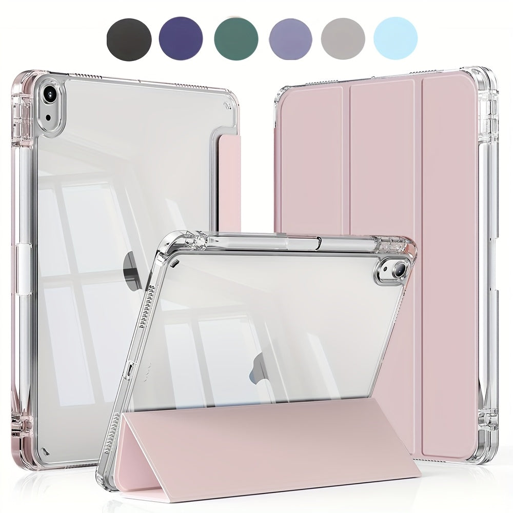 for iPad (A16) 27.94cm 2025 Smart Case with Pencil Holder - Auto Sleep/Wake, Lightweight Acrylic Hybrid Shell, Non-Slip, Scratch , with Inner Pocket and Stylish Design for Latest for iPad Models, Durable for iPad