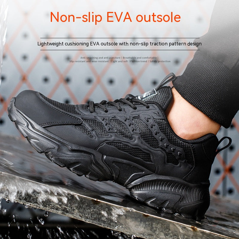 Anti-smashing And Anti-penetration Safety Shoes EVA Outsole Lightweight And Wear-resistant Safety Shoes