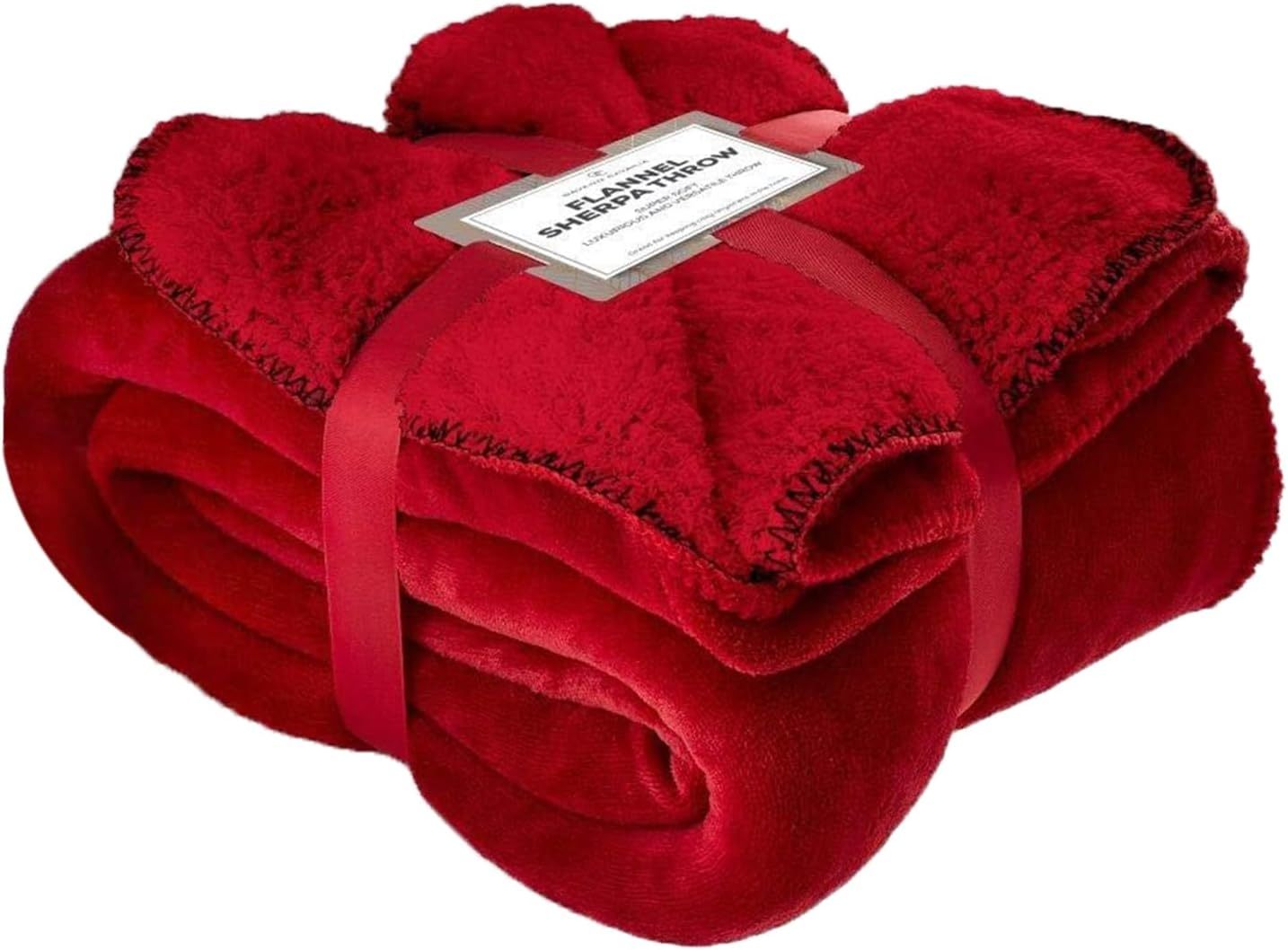 4B Sherpa Throw Blanket - Premium Ultra Soft and Warm Cozy Layer for Sofa, Bed and Couch, Fluffy Reversible Plush Design, Lightweight Decorative Throw for Comfort and Style in Multiple Colours.