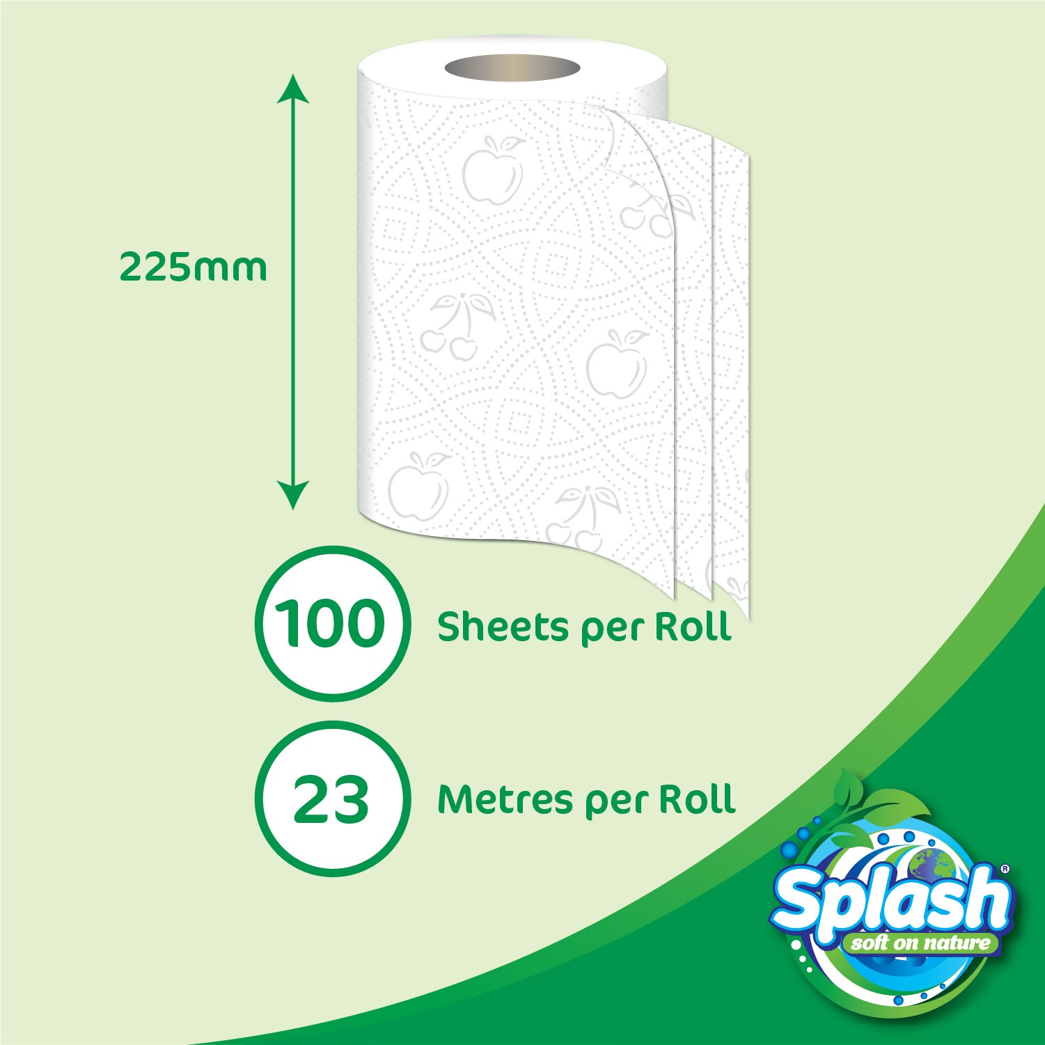 Splash Multipurpose Kitchen Paper Towels – 6, 12 or 24 Jumbo Rolls, 3PLY Thick and Highly Absorbent